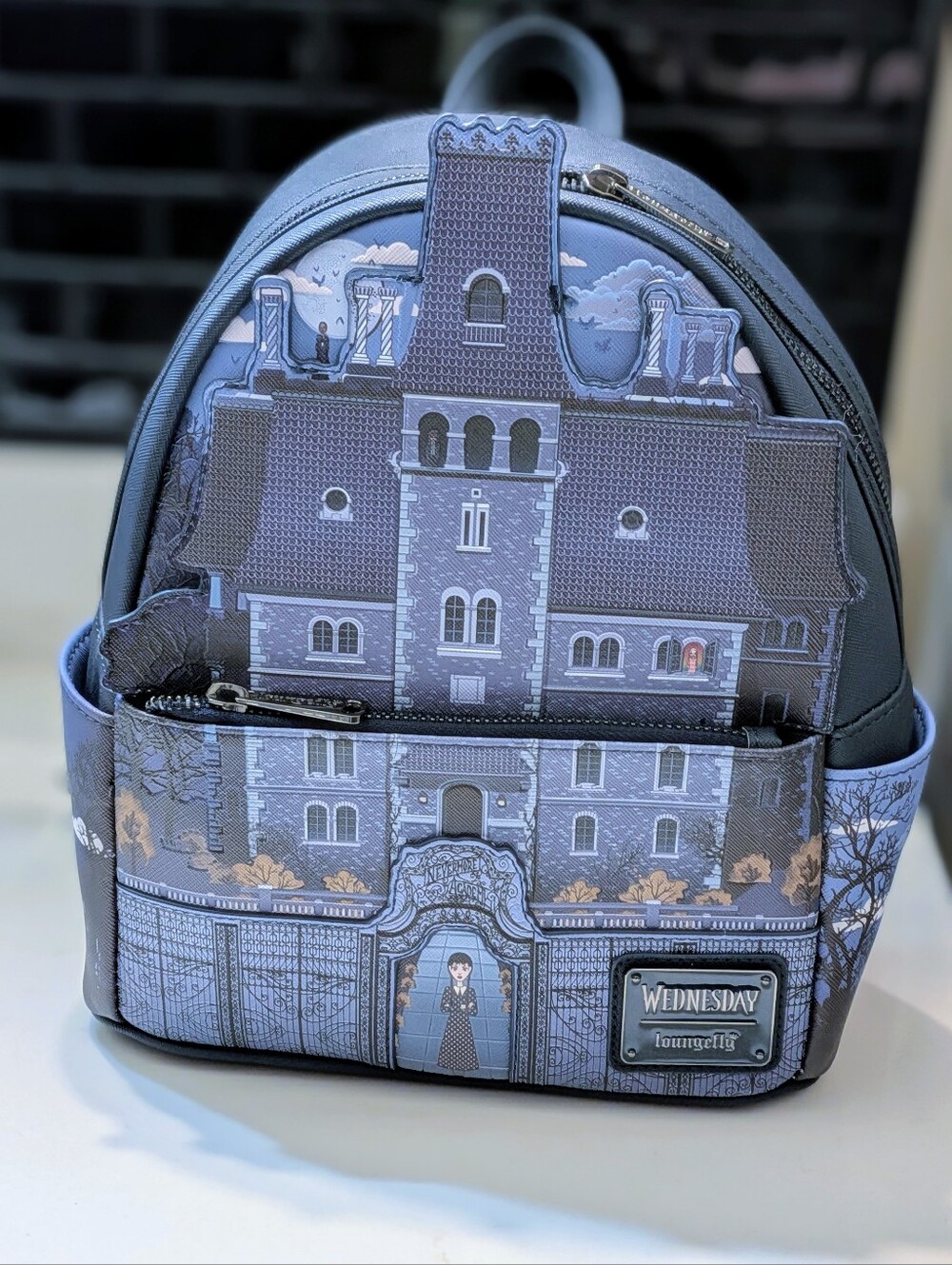 Loungefly Wednesday Nevermore Academy Castle Glow Mini Backpack